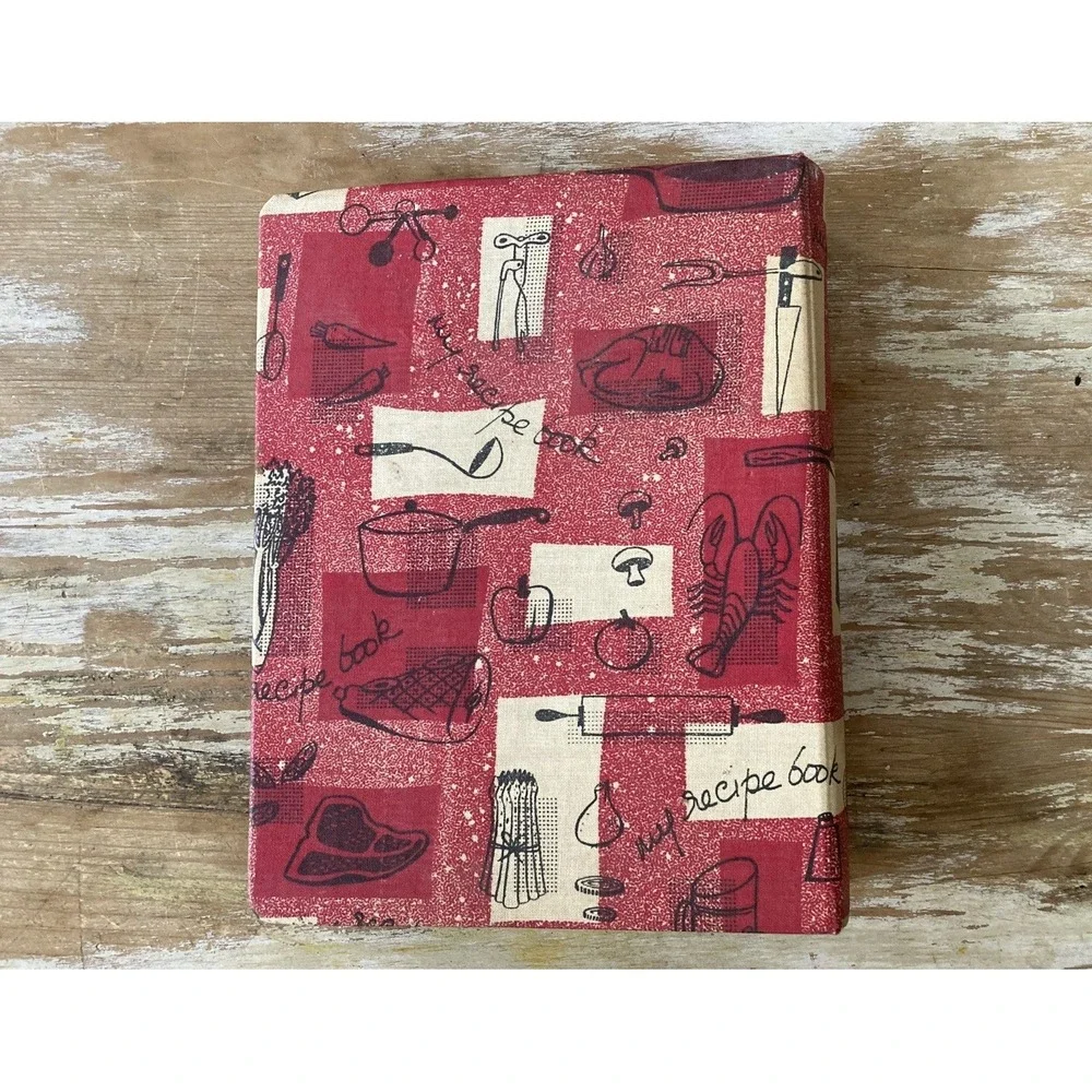 Vintage kitchen cooking storage loose leaf notebook  My Recipie Book 1950s 1960s